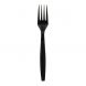 Yocup Heavyweight Plus 7" Black Plastic Fork (PS) - 1 case (1000 piece)