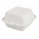 Yocup 6" x 6" x 3" White Compostable Sugarcane / Bagasse Hinged-Lid Take Out Container - 1 case (500 piece)