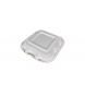 YOCUP 8" x 8" x 3" - 1 Compt Compostable Bagasse Hinged-Lid Container, White - 200/Case