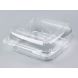 Yocup 8'' x 8" x 3" Clear PET Plastic Hinged-Lid Take Out Container - 1 case (200 piece)