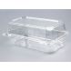 Yocup 9'' x 5" x 3.5" Clear PET Plastic Hinged-Lid Take Out Container - 1 case (250 piece)