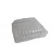 YOCUP  8"x8"x2.75" 1 Compact Clear OPS Plastic Hinged Lid Container, 32g/pc,  - 200/cs