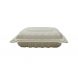 YOCUP 8'' x 8" x 2.75" 1-compt PP Plastic Hinged Lid Container, White, Style 2, - 150ct