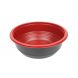 TL 24 oz Black and Red Microwavable Plastic Bowl - 1 case (300 piece)