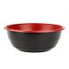 YOCUP 24oz Black and Red Plastic Microwavable Teriyaki Bowl - 300/Case