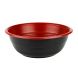 Yocup 32 oz Black and Red Microwavable Teriyaki Bowl - 300/Case