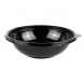 YOCUP 18 oz 7" Black Premium PET Plastic Salad Bowl - 300/Case