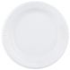 Dart 9'' White Non-Laminated Round Foam Plate - 1 case (500 piece)