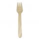 Yocup Heavyweight 6.2" Natural Compostable Wooden Fork - 1 case (1000 piece)