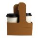YOCUP 2-Cup Kraft Paperboard Carrier With Handle For 12-32oz cup - 300 pcs (6/50)
