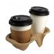 Yocup 2 Cup Molded Fiber Holder/Carrier - 100 piece bag