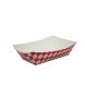 YOCUP 3 lb (7"x5"x2.11") Paper Food Tray, Diamond (Red) - 1 case (500 piece)