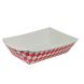 Yocup 5 lb (8.1"x5.8"x2.3") Paper Food Tray, Diamond (Red) - 1 case (500 piece)