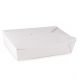 Yocup #2 White Microwavable Folded Paper Take Out Container (8.5" x 6.25" x 2") - 1 case (200 piece)