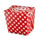Yocup 26 oz Polka Dot Red Microwavable Paper Take Out Container - 1 case (400 piece)
