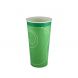 Yocup 22 oz Ripple Green Paper Cold Cup - 1 case (1000 piece)