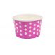 YOCUP 3 oz Polka Dot Pink Paper Cold/Hot Food Container - 1 case (1000 pieces)