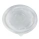 YOCUP 20 oz Translucent Plastic Flat Lid With Pin Hole For Cold/Hot Paper Food Containers - 600/Case