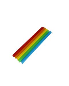 Yocup 7.75" Colossal (11mm) Assorted Color Film-Wrapped Plastic Straw, style 2 - 1 case (2000 piece)