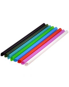 Yocup 8.7" Colossal (11mm) Assorted Film-Wrapped Plastic Straw - 1 case (2000 piece)