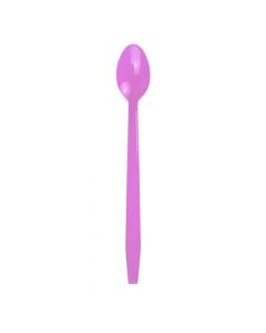 Yocup Purple Plastic Long Handle Soda Spoon - 1 case (1000 piece)