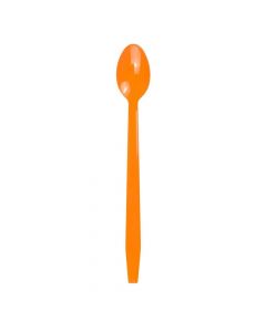 Yocup Orange Plastic Long Handle Soda Spoon - 1 case (1000 piece)