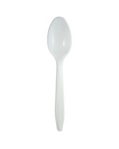 Yocup White Medium Weight Plastic Spoon  - 1 case (1000 piece)
