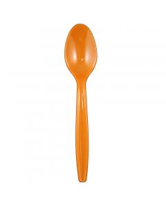 Yocup Orange Heavy Duty Plastic Spoon - 1 case (1000 piece)