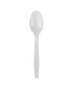Yocup White Heavyweight Plastic Spoon With Textured Handle - 1 case (1000 piece)