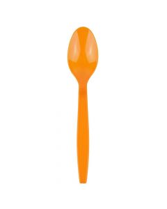 Yocup Orange Heavyweight Plastic Spoon With Textured Handle - 1 case (1000 piece)