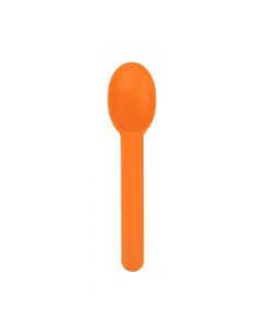 Yocup Orange Premium Plastic Wide Handle Spoon - 1 case (1000 piece)