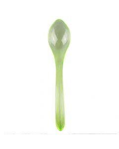 Yocup Green Transparent Plastic Wave Spoon - 1 case (1000 piece)