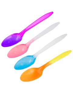 Yocup Assorted Color Changing Medium Weight Plastic Spoon (4 Colors) - 1 case (1000 piece)