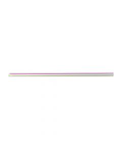 Yocup 7.75'' Jumbo (6mm) Clear Striped Film-Wrapped Plastic Straw - 1 case (6000 piece)