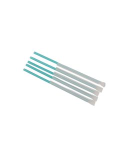 Yocup 7.75'' Light Blue Jumbo (6mm) Paper-Wrapped Plastic Straw w/ Flat Tip - 6000/cs (10/600)