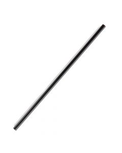 Yocup 7.75'' Jumbo (6mm) Black Unwrapped Plastic Straw - 1 case (6000 piece)