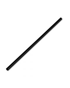 Yocup 9" Giant (8mm) Black Film-Wrapped Plastic Straw - 1 case (2000 piece)