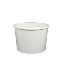 Yocup 16 oz Solid White Cold/Hot Paper Food Container - 1 case (1000 piece)