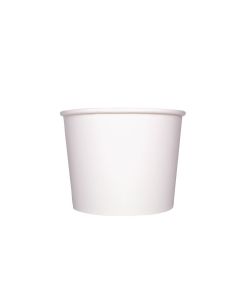KR 32 oz Solid White Cold/Hot Paper Food Container - 600/Case