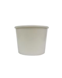 32 oz Solid White Yogurt Paper Cup - 1 case (600 piece)