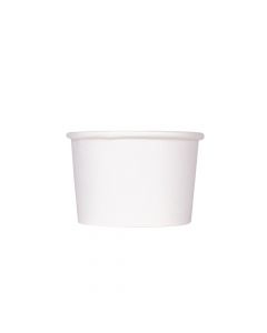 Karat 4 oz White Yogurt Paper Cup - 1 case (1000 piece)