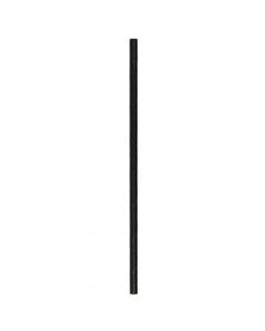 Yocup 9" Giant (8mm) Black Unwrapped Paper Straw - 1 case (1200 piece)