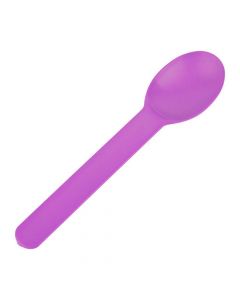 Yocup Purple Eco-Friendly WideHandle Spoon - 1 case (1000 piece)