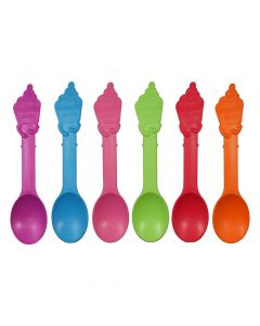 Yocup Assorted Eco-Friendly Swirl Spoon (5 colors) - 1 case (1000 piece)