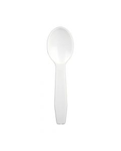 Yocup White Plastic Taster Spoon - 1 case (3000 piece)