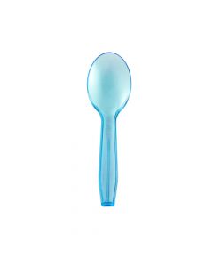 Yocup Blue Neon Plastic Taster Spoon - 1 case (3000 piece)