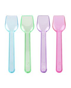 Yocup Assorted Transparent Gelato Spoon (3 colors) - 1 case (3000 piece)