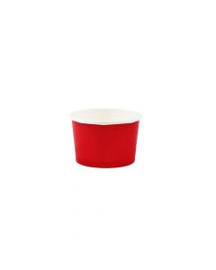 Yocup 4 oz Solid Red Cold/Hot Paper Food Container - 1 case (1000 piece)