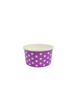 YOCUP 6 oz Polka Dot Purple Paper Cold/Hot Food Container - 1000/case 