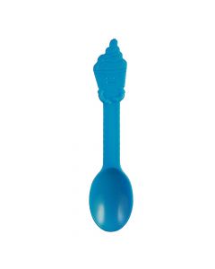 Yocup Blue PP Plastic Swirl Spoon - 1 case (1000 piece)